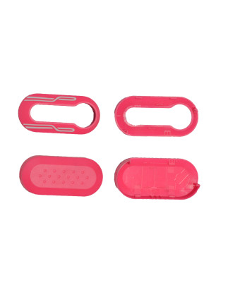 GUSCIO CHIAVE ROSA CON STRISCE BIANCHE 0 TASTI: FIAT 500 312 20072015, FIAT 500 L 351352 20122017, FIAT BRAVO 198 20072014, FIA