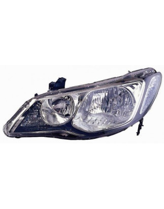 PROIETTORE SINISTRO 4 PORTE HB3,HB4 CON PARABOLA NERA CON PREDISPOSIZIONE REGOLAZIONE ELETTRICA HONDA CIVIC SEDAN FDFA 20062011