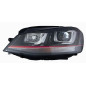 PROIETTORE DESTRO XENON CON PARABOLA NERA CON MOTORE CON LUCE DIURNA LED VOLKSWAGEN GOLF VII 5G1 20132016