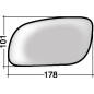 VETRO CON PIASTRA DESTRO TERMICO CONVESSO VOLKSWAGEN CROSS TOURAN 1T11T2 20072010, VOLKSWAGEN TOURAN 1T11T2 20032006, VOLKSWAGE