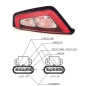 FANALE POSTERIORE DESTRO SENZA PORTALAMPADA LED BORDO NERO ATTACCO PORTALAMPADA A VITI FIAT PUNTO 199 201  FIAT PUNTO EVO 199 2