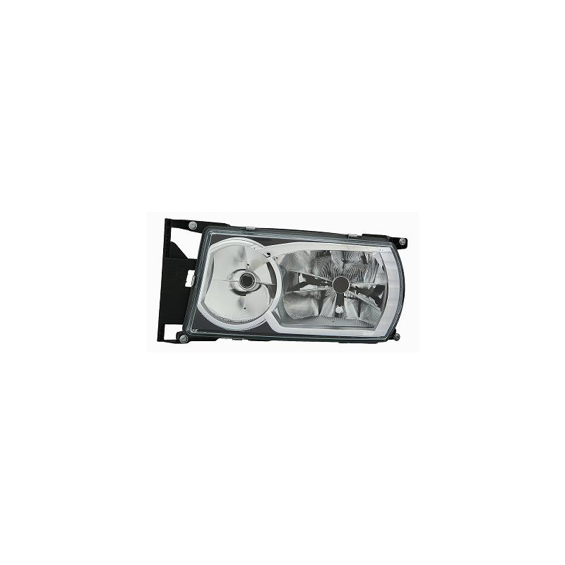 PROIETTORE DESTRO LED XENON,H7,D1R REGOLAZIONE MANUALE CON PARABOLA CROMATA SCANIA SERIE G - P- R 2014