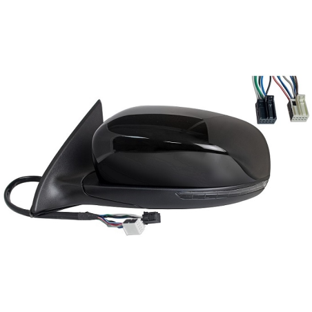 RETROVISORE ELETTRICO SINISTRO 9+6 PIN CON PRIMER TERMICO VETRO CONVESSO ASFERICO RICHIUDIBILE ELETTRICAMENTE CON FANALINO INTE