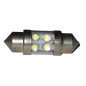 LAMPADA LED SILURO C5W 10X31 PER ILLUMINAZIONE TARGAINTERNICRUSCOTTO CON 4 LED COLORE BIANCO