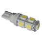 LAMPADA LED ATTACCO T10 W5W TUTTOVETRO CRUSCOTTODIREZIONE 9 LED COLORE BIANCO