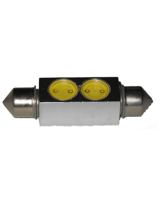 LAMPADA LED SILURO C5W 10X42 PER ILLUMINAZIONE TARGAINTERNICRUSCOTTO CON 2 LED COLORE BIANCO