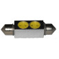 LAMPADA LED SILURO C5W 10X42 PER ILLUMINAZIONE TARGAINTERNICRUSCOTTO CON 2 LED COLORE BIANCO