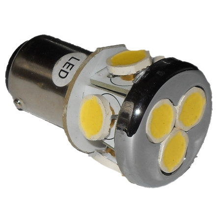 LAMPADA LED ATTACCO BA15S P21WR5W PER INDICATORE DIREZIONEPOSIZIONAMENTO 18 LED COLORE BIANCO