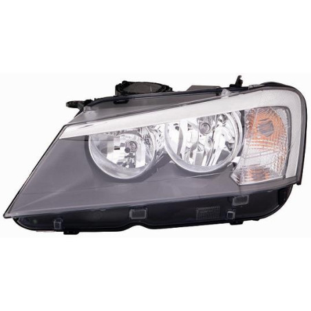 PROIETTORE SINISTRO 2H7 CON PARABOLA NERA CON MOTORE BMW X3 F25 20112014, BMW X3 F25 20142017