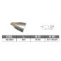 TERMINALE IN ACCIAO INOX ID 40 55 300 DX 160X95