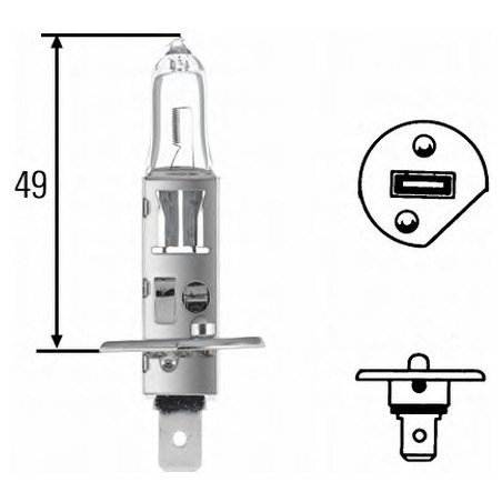 LAMPADINA H1+50% 12V,55W