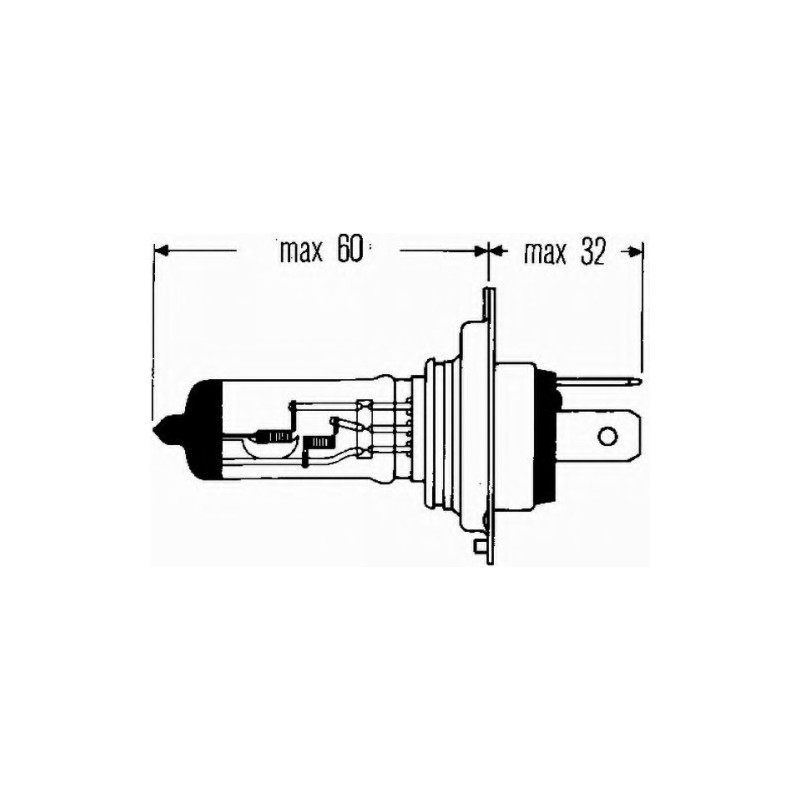 LAMPADINA H4-2 FILAM. 24-75/70