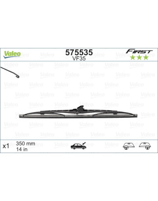 SPAZZOLA TERGI FIRST STANDARD ANT DX/SX SINGOLA 350mm CODICE BREVE: VF35