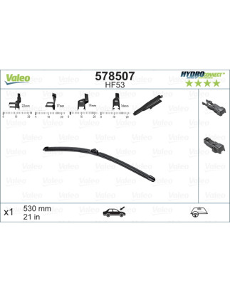 SPAZZOLA TERGI HYDROCONNECT UNI-CLICK ANT SINGOLA 530mm CODICE BREVE: HF53