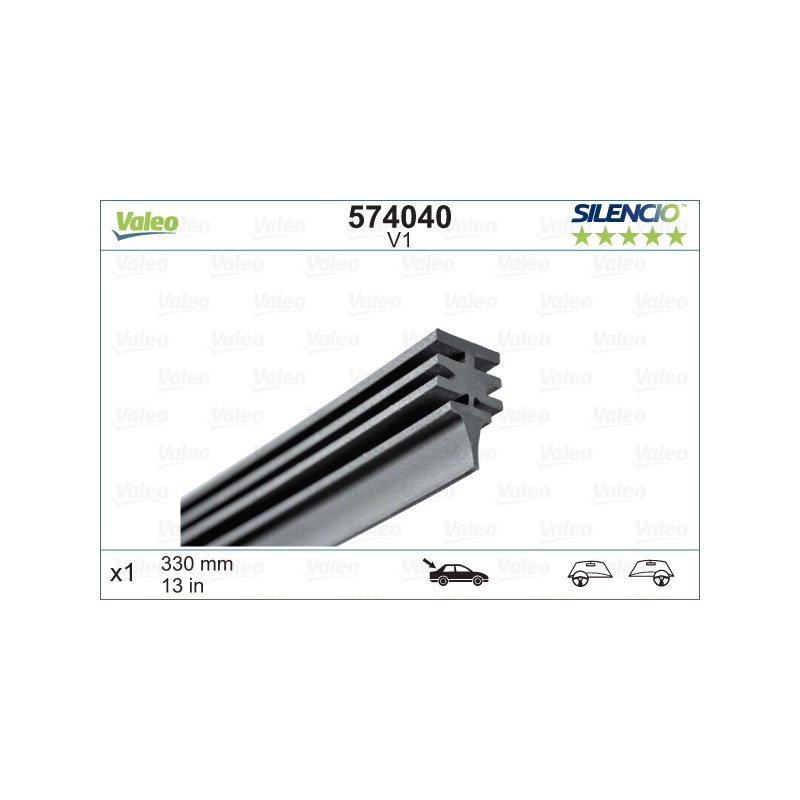 SPAZZOLA TERGI SILENCIO REFILL POST DX/SX SINGOLA 330mm CODICE BREVE: V1