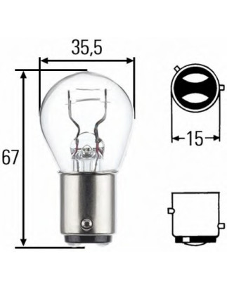 P21/4W 12V 21/4W STANDARD