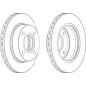 DISCO FRENO ANT FORD FIESTA / ESCORT / ORION04.94 -  