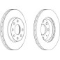 DISCO FRENO ANT OPEL CORSAC1.0 (ABS) / 1.2 (ABS) / 1.7TURBODIESEL (NONABS)00 -  