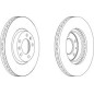 DISCO FRENO ANT PEUGEOT 6072.2I16V, 2.2I16VHDI00 -  407VARIE