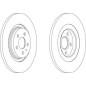DISCO FRENO POST CITROEN C8, PEUGEOT 807, FIAT ULYSSE (II), LANCIA PHEDRA
