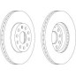 DISCO FRENO ANT AUDI A3, SEAT ALTEA - TOLEDO, SKODA OCTAVIA(II), VW GOLF (5) - TOURAN (PR:1ZE)