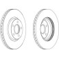 "DISCO FRENO ANT FORD FOCUS C-MAX, MK2 17"", VOLVO S40(II), V50 16"""