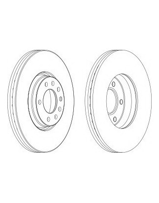 DISCO FRENO ANT OPEL ASTRAIII, SAAB 9 - 5