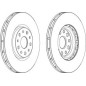 DISCO FRENO ANT ALFA ROMEO 159 - BRERA