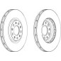 DISCO FRENO ANT ALFA ROMEO 159 - BRERA - SPIDER