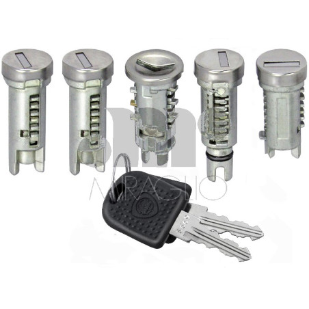 IMPARIGLIO 5 ANT/POST DX/SX 1 AVVIAMENTO(A) , 2 PORTE(B), 1 CHIUSURA POST(COFANO)(C) , 1 TAPPO BENZINA(D) AUTOBIANCHI Y10 1989 