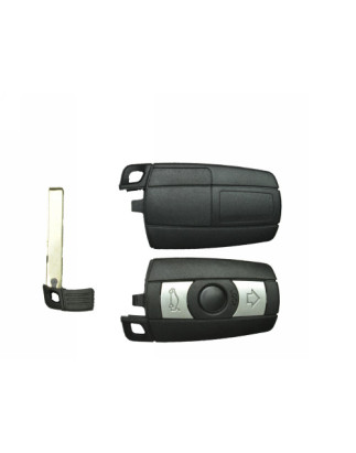 GUSCI PER CHIAVI NERO CON TASTI ARGENTO 3 VANO BATTERIA SUL RETRO DI EMERGENZA BMW SERIE 5 GT F07 2009 