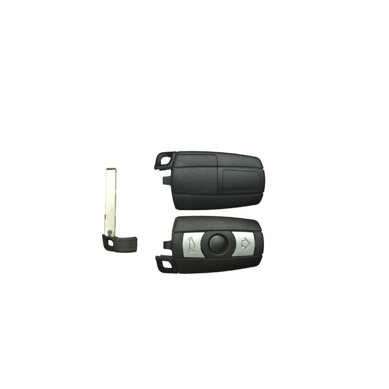 GUSCI PER CHIAVI NERO CON TASTI ARGENTO 3 VANO BATTERIA SUL RETRO DI EMERGENZA BMW SERIE 5 GT F07 2009 