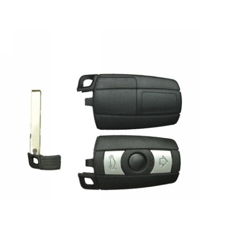 GUSCI PER CHIAVI NERO CON TASTI ARGENTO 3 VANO BATTERIA SUL RETRO DI EMERGENZA BMW SERIE 5 GT F07 2009 