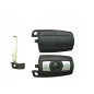 GUSCI PER CHIAVI NERO CON TASTI ARGENTO 3 VANO BATTERIA SUL RETRO DI EMERGENZA BMW SERIE 5 GT F07 2009 