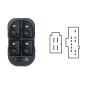 BLOCCO COMANDI ALZACRIST. ANT SX 14 4 CON ALZACRIST. POST ELETT SX SOLO IN APERTURA FORD MONDEO (BAP) 1996 2000 OEM 1022663