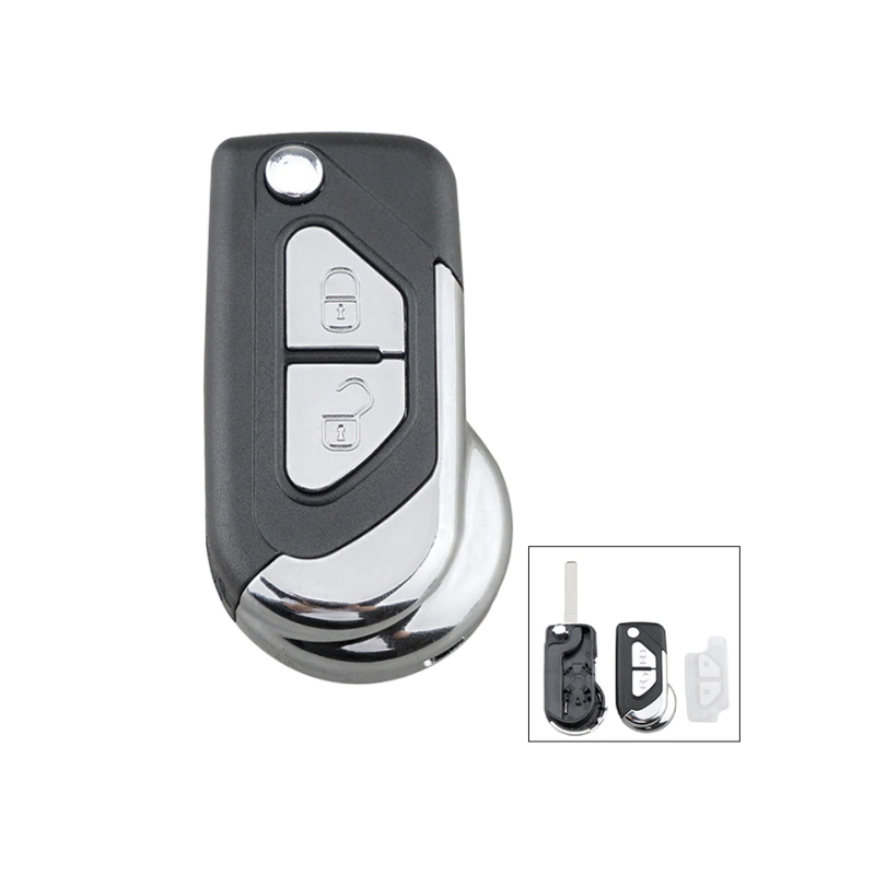 GUSCI PER CHIAVI NERO CON TASTI CROMATI 2 PEUGEOT 306 (7B/N3/N5) 1996 1999