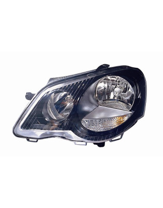 FARO FANALE PROIETTORE SX H7,H1 NERA VOLKSWAGEN POLO (9N3) 2005 2009 OEM 6Q1941007AP
