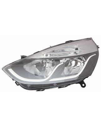 FARO FANALE PROIETTORE SX H7,H1 NERA BIANCO RENAULT CLIO IV (BH/KH) 2013 2016 OEM 260608629R