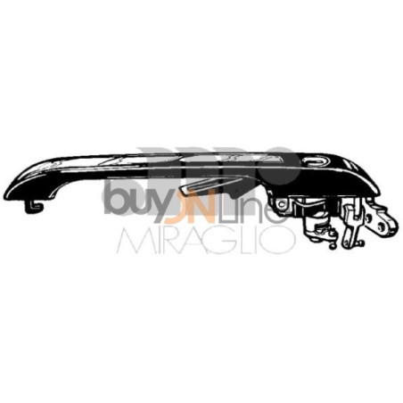 MANIGLIA PORTA EST SENZA BLOCCHETTO ANT SX AUDI 100 (443/444/445/446) 1982 1990 OEM 443837207