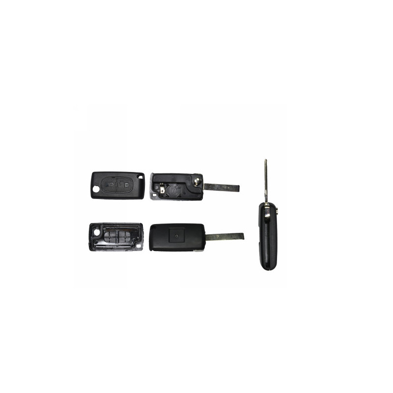 GUSCI PER CHIAVI NERO 2 CON ALLOGGIO BATTERIA ESAGONALE HU83 CITROEN C2 (JM) 2008 2010