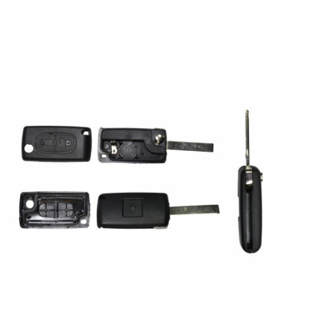 GUSCI PER CHIAVI NERO 2 CON ALLOGGIO BATTERIA ESAGONALE HU83 CITROEN C2 (JM) 2008 2010
