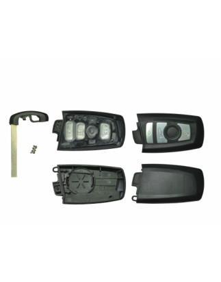 GUSCI PER CHIAVI NERO CON TASTI ARGENTO 4 NUOVO STILE DI EMERGENZA BMW SERIES 5 (E60/E61) 2003 2010