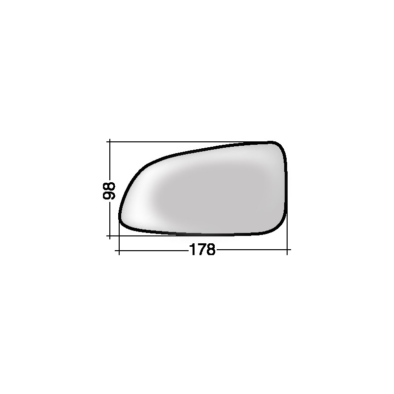 VETRO CON PIASTRA DX OPEL ASTRA H (A04) 2004 2010 OEM 13141988