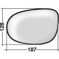 VETRO CON PIASTRA SX FIAT IDEA (350) 2004 2010 OEM 1672377