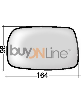 VETRO CON PIASTRA DX RETTANGOLARE TOYOTA YARIS I (P1) 1999 2005 OEM 879311A820