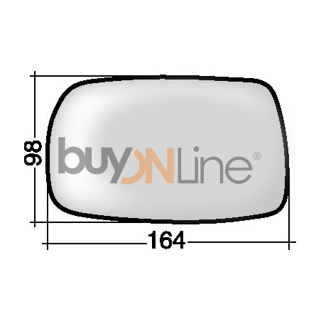 VETRO CON PIASTRA DX RETTANGOLARE TOYOTA YARIS I (P1) 1999 2005 OEM 879311A820