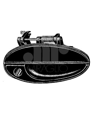 MANIGLIA PORTA EST ANT DX DAEWOO MATIZ (M100/M150) 1998 2000 OEM 96507784