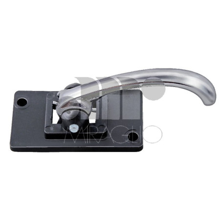 MANIGLIA APRIPORTA INTERNA CON LEVA E BASE CON 2 FORI DI FISSAGGIO CROMATO ANT/POST DX/SX FIAT 500 F / L / R 1965 1975 OEM 4133