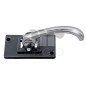 MANIGLIA APRIPORTA INTERNA CON LEVA E BASE CON 2 FORI DI FISSAGGIO CROMATO ANT/POST DX/SX FIAT 500 F / L / R 1965 1975 OEM 4133