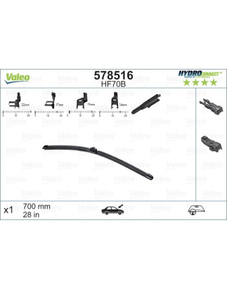 SPAZZOLA TERGI HYDROCONNECT UNI-CLICK ANT SINGOLA 700mm CODICE BREVE: HF70B